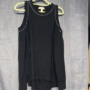 Michael Kors Black Tank Top with Silver Accents